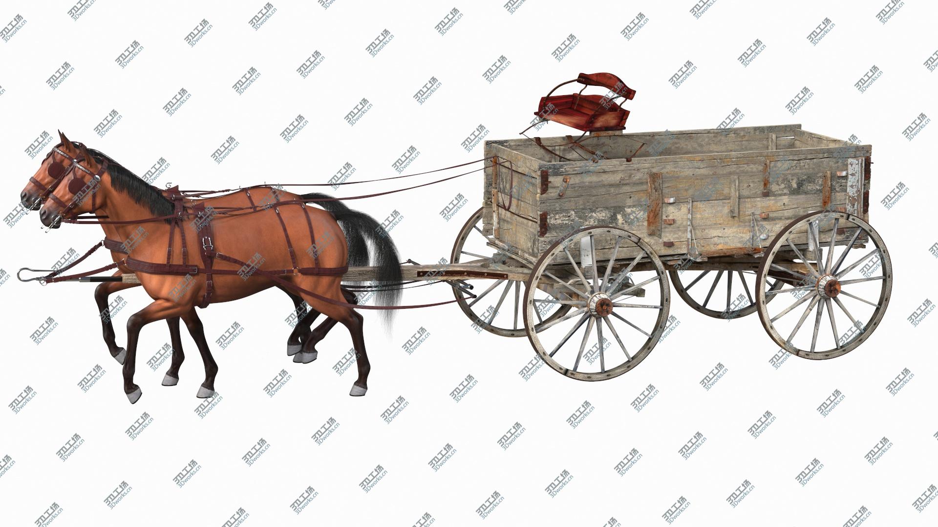 images/goods_img/20210313/Pair Of Horses Pulling Wagon Fur model/3.jpg